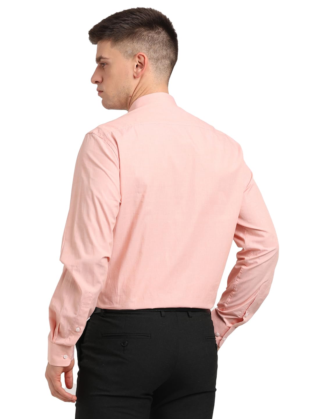 Turtle Men 100% Cotton Regular Fit Solid Full Sleeve Formal Shirt Maroon