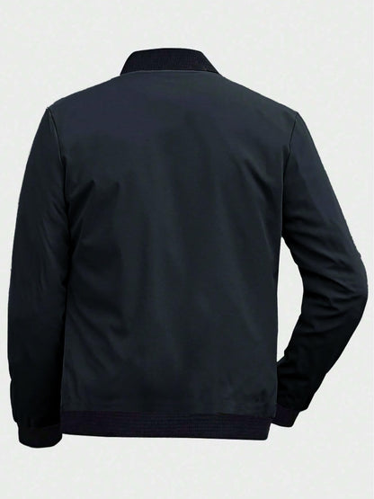 Noble Monk Bomber Jacket For Men | Mens Quilted Standard Length Jacket | Full Sleeve Mens Jacket