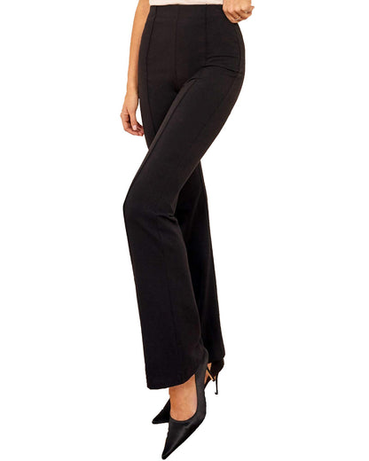 Digital Shopee Polyster Blend Bootcut Parallel Trouser Pants For Women Regular Fit, Bellbottom Straight Pants For Womens (Black,