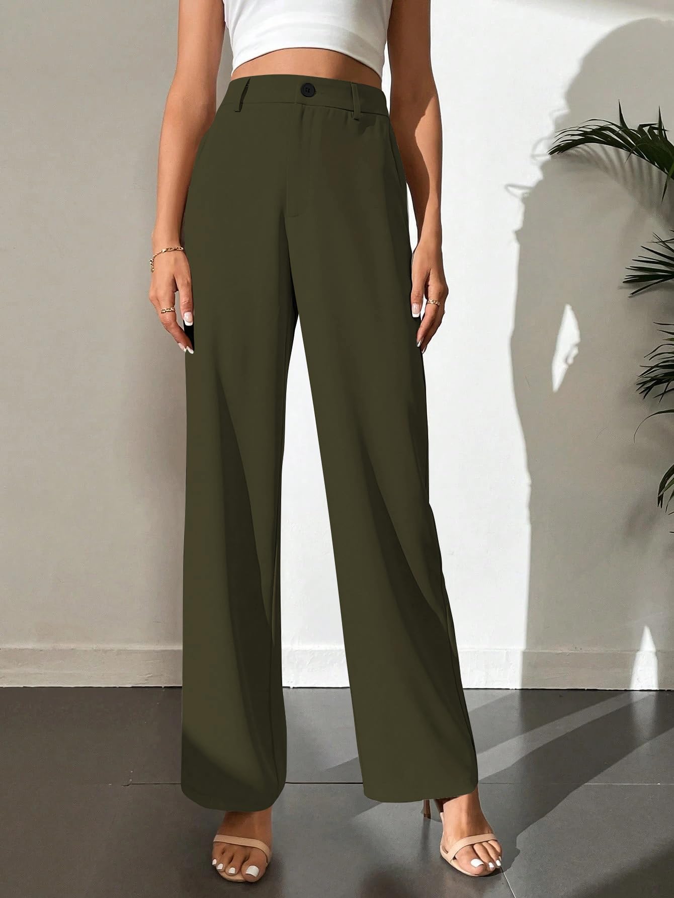 Toochki Trousers for Women | Womens High-Waisted Pant | Trouser | Korean Style | Black | Bottom Wear Pants
