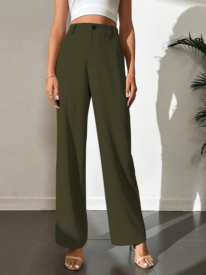 Toochki Trousers for Women | Womens High-Waisted Pant | Trouser | Korean Style | Black | Bottom Wear Pants
