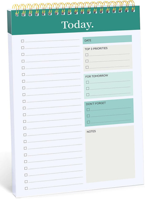 Accuprints A5 To Do List Notepad - Daily Planner Undated 50 Sheets/100 Pages Tear Off, 5.8 X 8.2 | Planning Memo Pad | Checklist