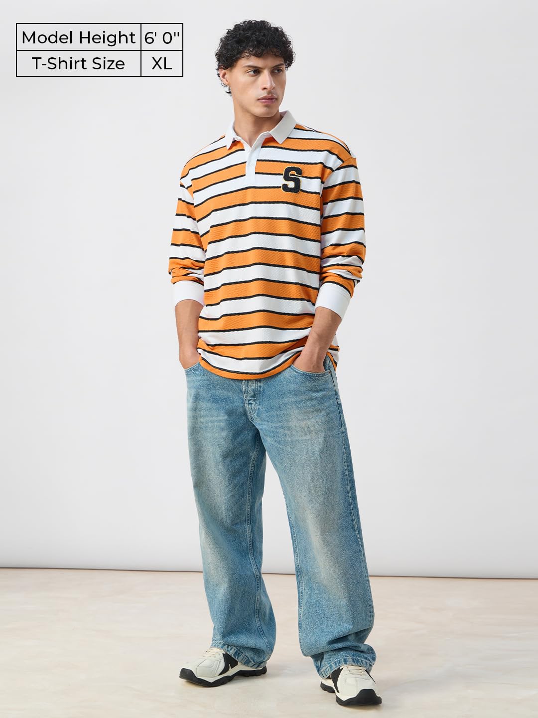 The Souled Store Originals: Stanford Men and Boys Long Sleeves Collared Neck Striped Cotton Blend Regular Fit Comfortable Lightw