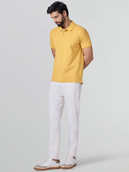 XYXX Accent Solid Halfsleeve Polo Tshirt for Men