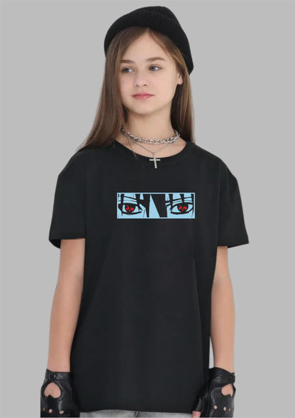 Uniplanet Store GirlS Cotton Anime T Shirt With Round Neck Line Graphic Printed Half Sleeves Regular Fit And Standard Length Bl