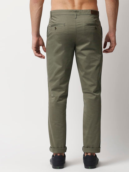 Thomas Scott Men Millennium Slim Fit Chino Pants Olive