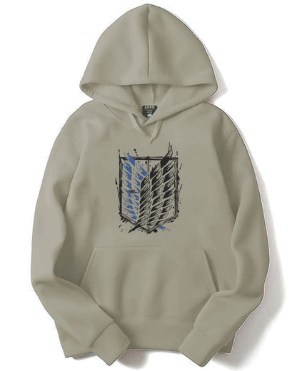 ADRO Men's Cotton Neck Hooded Sweatshirt (H22-1-WINN-CH_Beige)