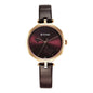 Titan Women Leather Analog Gold Dial Casual Watch, Band Color-Gold