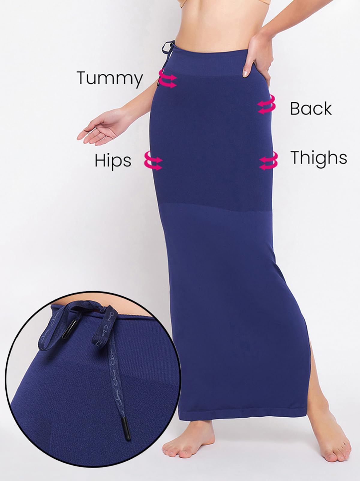 Clovia Women'S Petticoat Style Saree Shapewear With Drawstring/Naada (Sw0048P04)