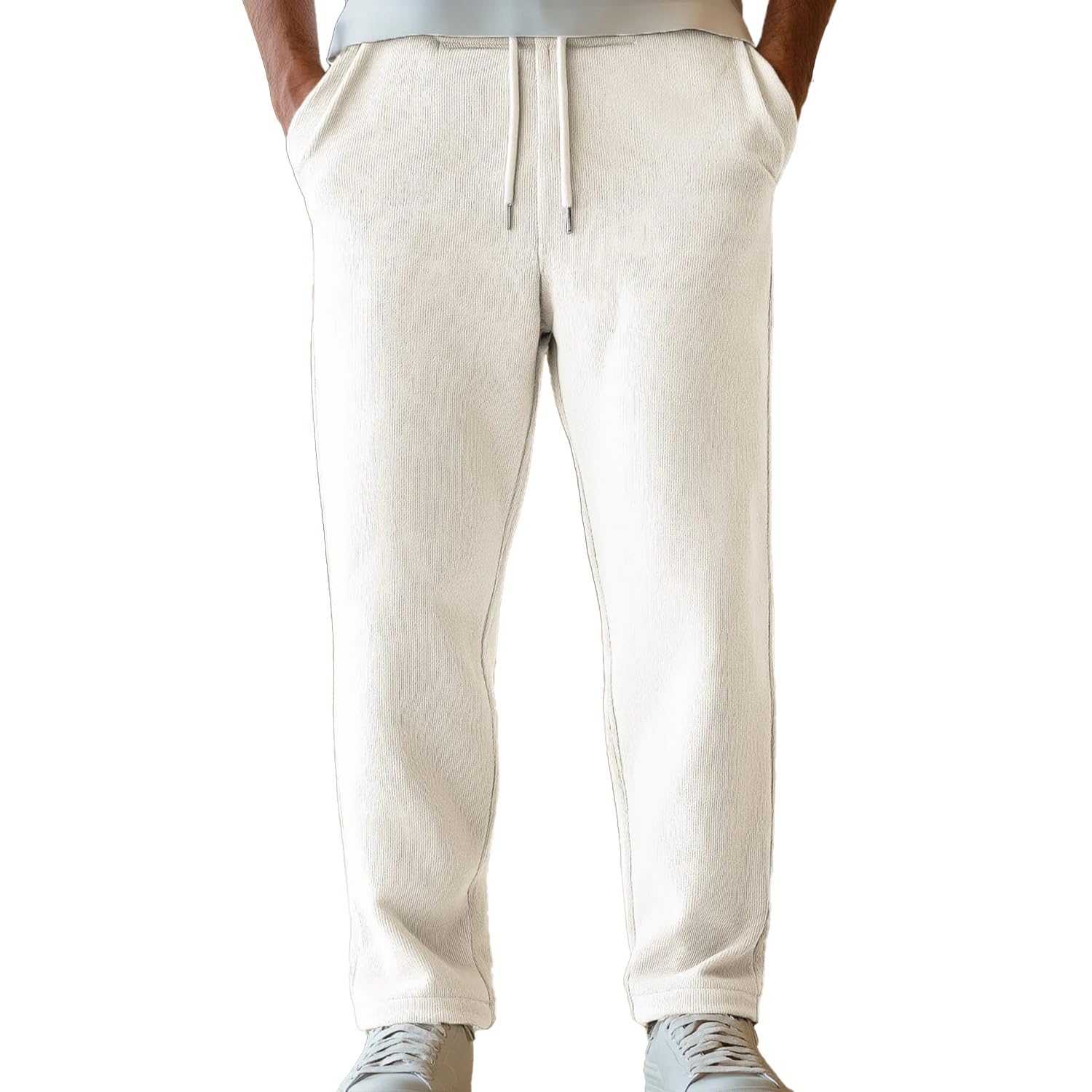 Nobero MenS Straight Sweatpants (1M-Bwjg-R0149_Cannoli