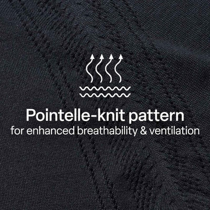 BlissClub Pointelle at-Ease CottonKnit Top | 100% Cotton top| Breathable | Ventilation Panels | Short Sleeves