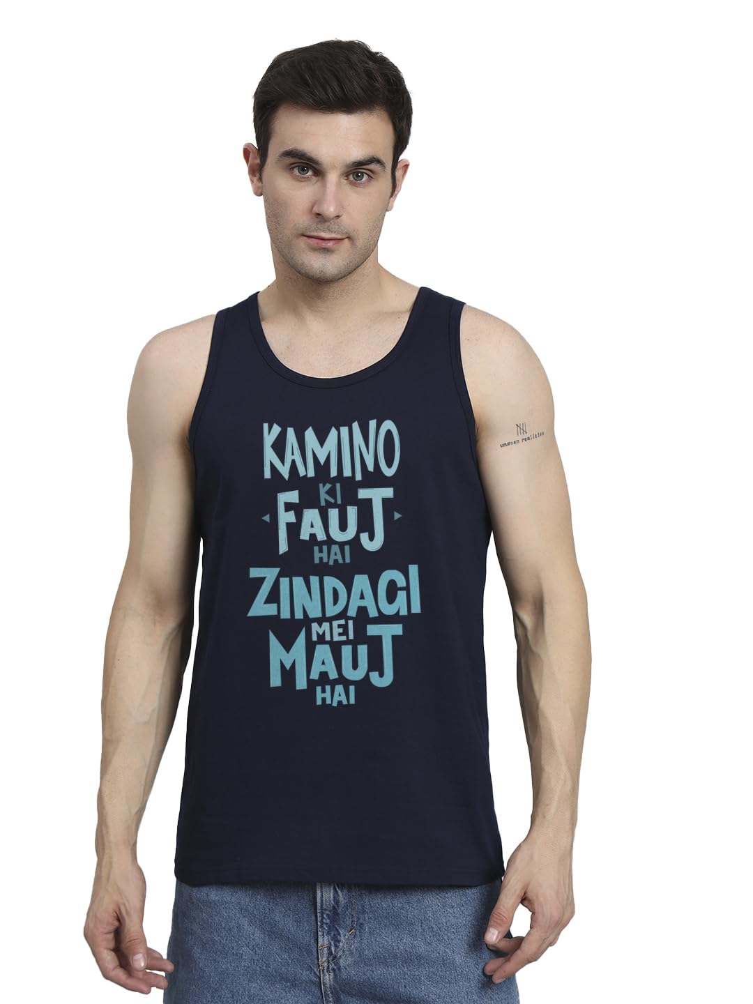 Peppyzone Mens Regular Fit Vest (TT-Trendy 56-60_Navy Blue4