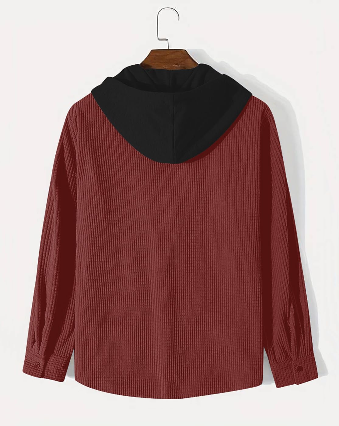 Noble Monk MenS Solid Regular Fit Shirt Wine Red Black