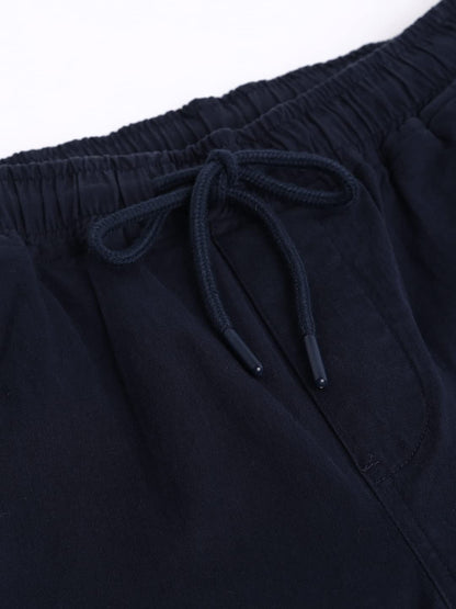 Dennis Lingo Solid Cotton Mens Casual Drawstring Joggers, Straight Fit, Mid Rise, Stretchable Ankle Length Athletic Track Pants