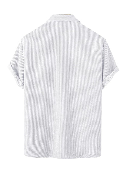 Nobel Monk MenS Solid Casual Shirt |Half Sleeve | Regular Fit |Stylish Shirt For Men White