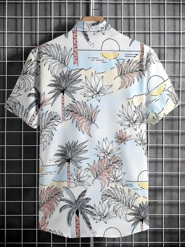 Leriya Fashion Shirt For Men | Rayon Multi Printed Sort Sleeves Shirts | Cool Shirt For Men | Beach Shirts For Men | Hawaiian Sh