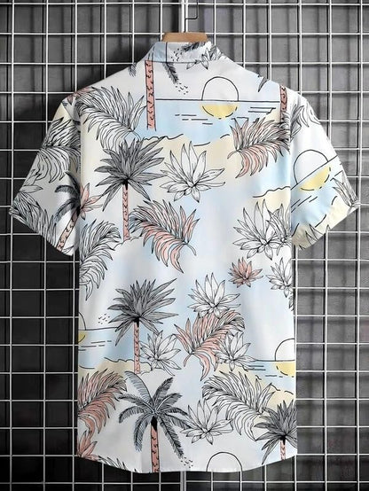 Leriya Fashion Shirt For Men | Rayon Multi Printed Sort Sleeves Shirts | Cool Shirt For Men | Beach Shirts For Men | Hawaiian Sh