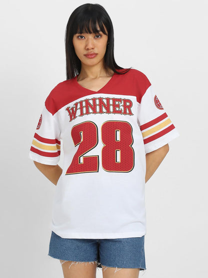 Juneberry 100% Pure Cotton Oversized Loose Baggy Fit Drop Shoulder Cool Graphic Prinred Half Sleeve T-Shirts For Women & Girls (