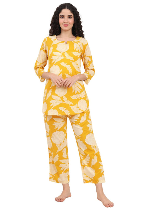 Tee Projekt Co Ord Set For Women Stylish | Ethnic Co Ord Set For Women Yellow