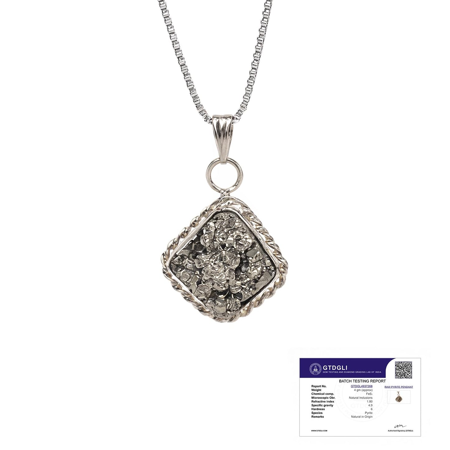 Astrotalk Raw Pyrite Pendant | Stone of Wealth, Confidence & Clarity | Pyrite Pendant for Women | Best Gift Items for Women | Spiritual Jewellery