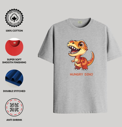 ADRO T Shirts for Boys & Girls || Dinosaur Printed T-Shirt || Ages 3-14 || 100% Cotton Round Neck Tshirt for Boys & Girls||KRN-D