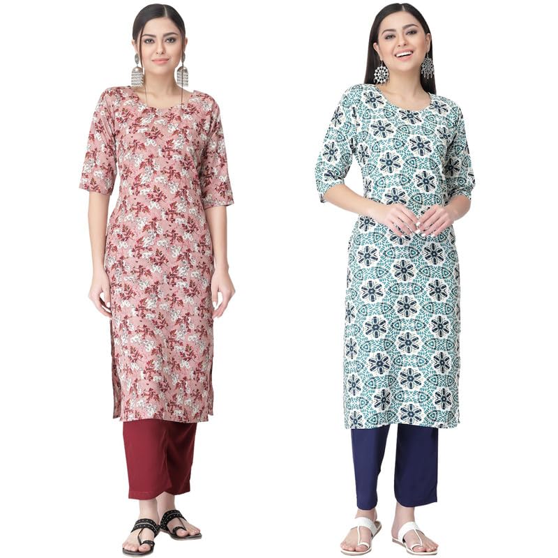 Pinkmint WomenS Crepe Kurta Pant Set Kurta Set Comfortable Set For Women
