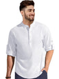 BE ACTIVE Mens Solid Linen Blend Short Kurta with Mandarin Collar || Short Kurta for Men Cotton || Stylish Short Kurta || Short
