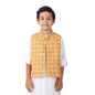 Fabindia Kids Printed Nehru Jacket Silk_3-4Y