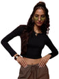 The Souled Store Solids: Black (Cropped Fit) Women Cropped Tops