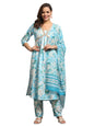 DHRUVI TRENDZ Cotton Blend Kurta Set With Dupatta For Women | Kurta Set For Women | Festive Kurta Set For Women | Regular Fit Kurta
