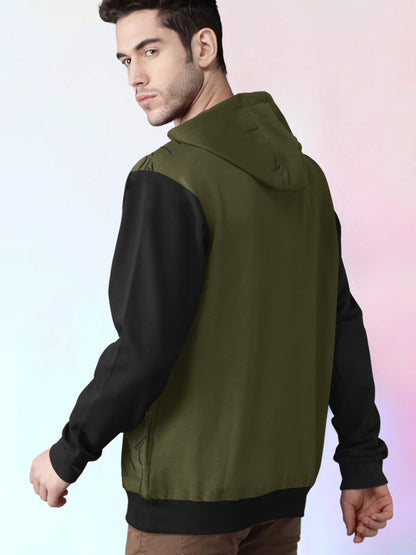 Noble Monk MenS Printed Cotton Blend Hooded Neck Sweatshirt | Full Sleeves | Casual Hoodie For Men