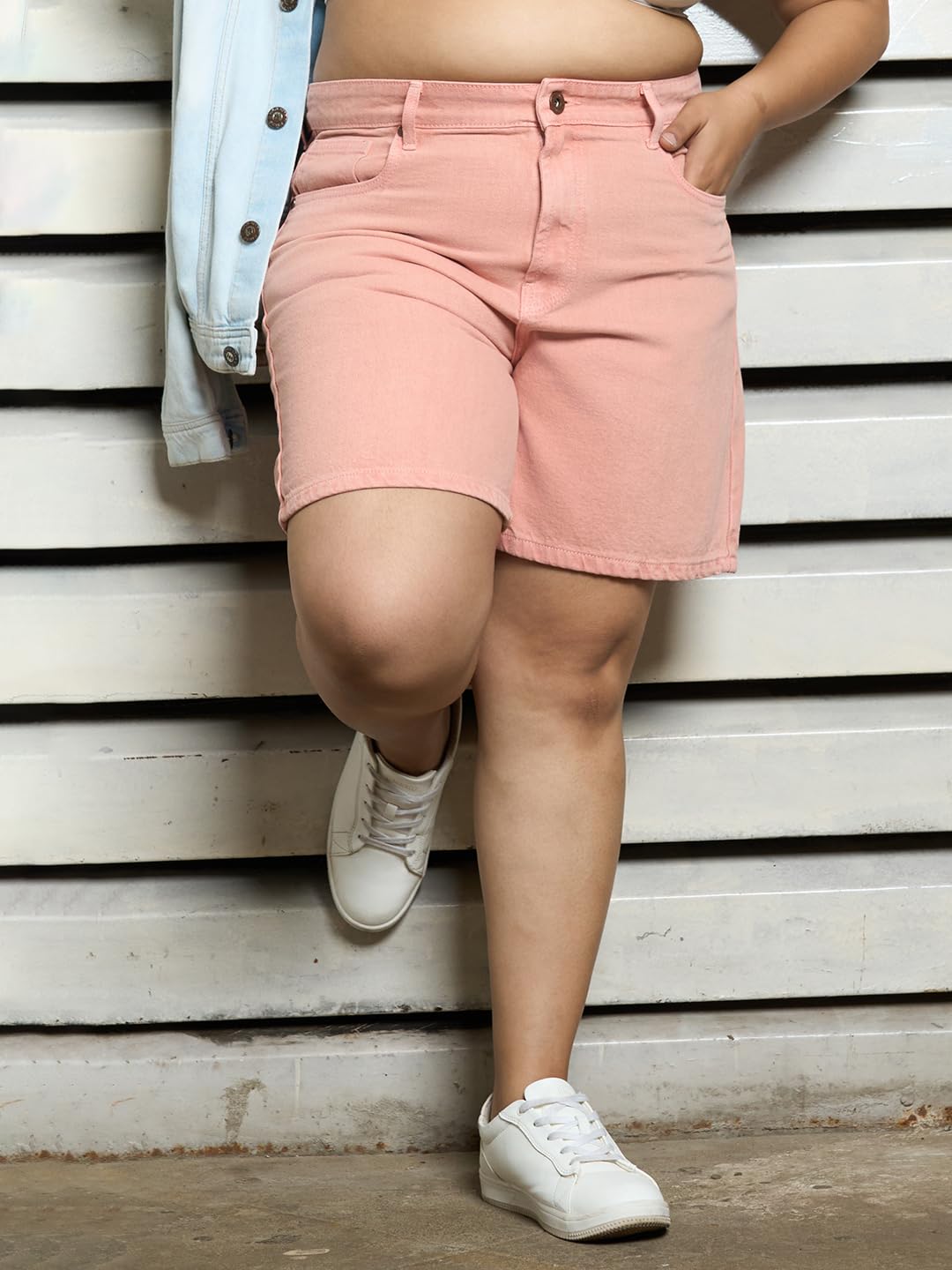 High Star WomenS Regular Shorts (Hswdts2401P_Peach