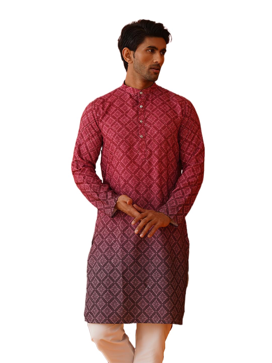 Jompers Mens Ombre Printed Kurta