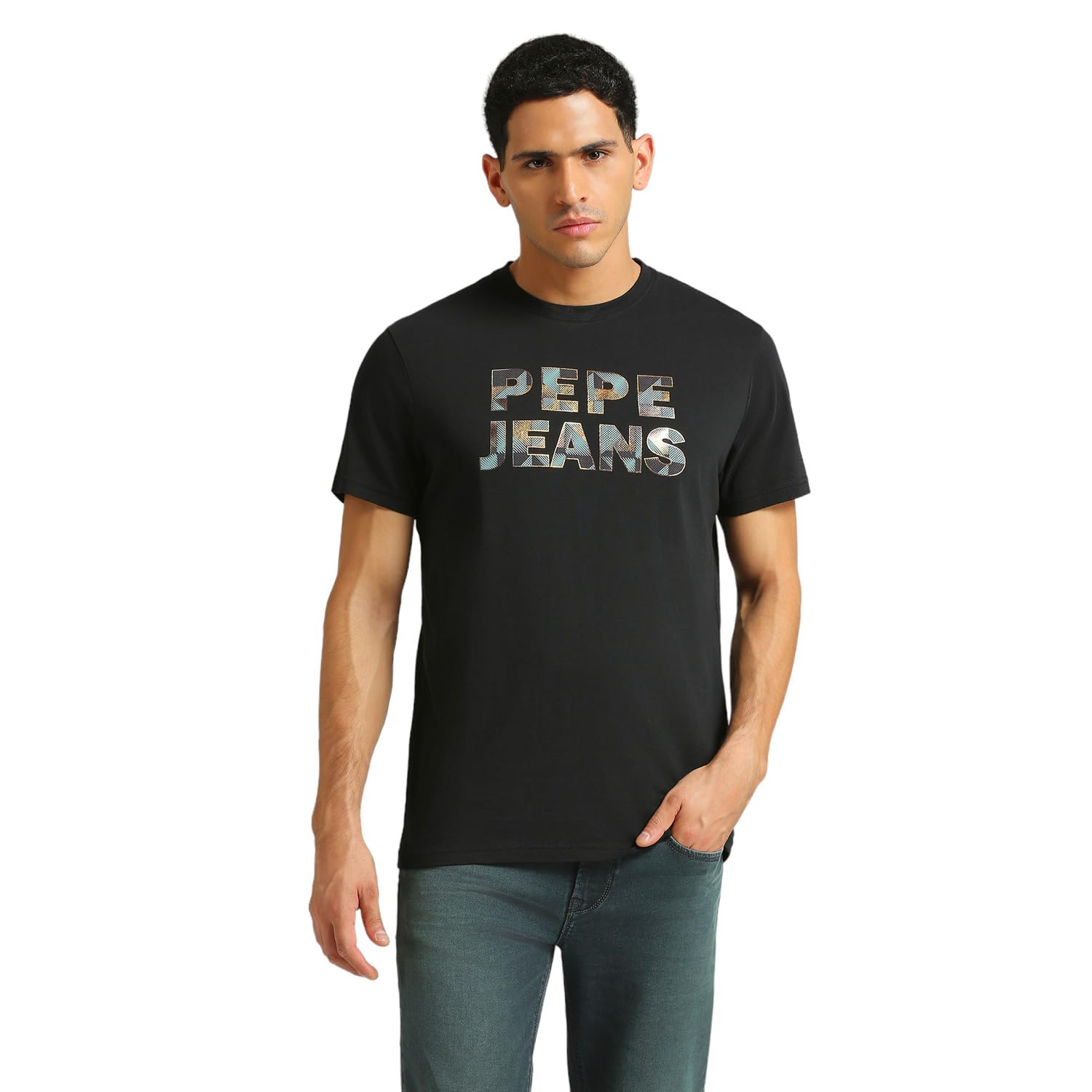Stone Foil Printed Brand Carrier Tee