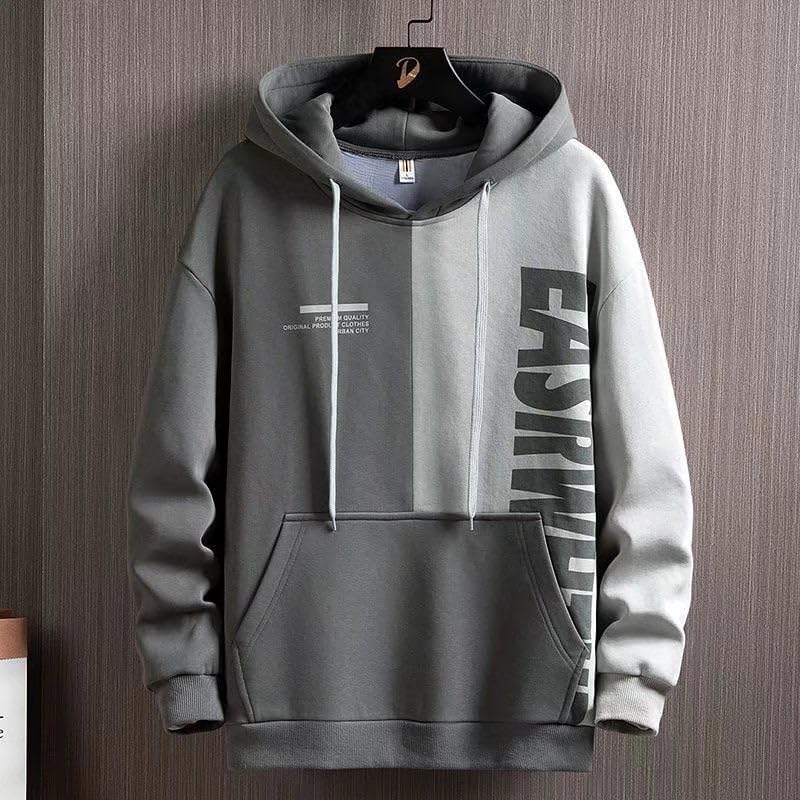 TAGAS Mens Streetwear Graphic Hoodie|Sweatshirt for Men Stylish | Hoodie (Sweatshirt) for Mans| Grey