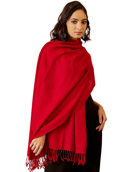 Pashmoda Women Rahmat Fine Wool Melange Stole (Size 28x80 Inches)