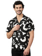 Kotty MenS Fashionable/Casual Printed Spread Collar & Premium Fabric & Stylish & Comfortable Casual Wear Shirt(Multicolor,L)