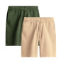 Nobero MenS Bermuda Shorts (1M-Bwsh-R0036-Bl_Olive Green/Oat Milk