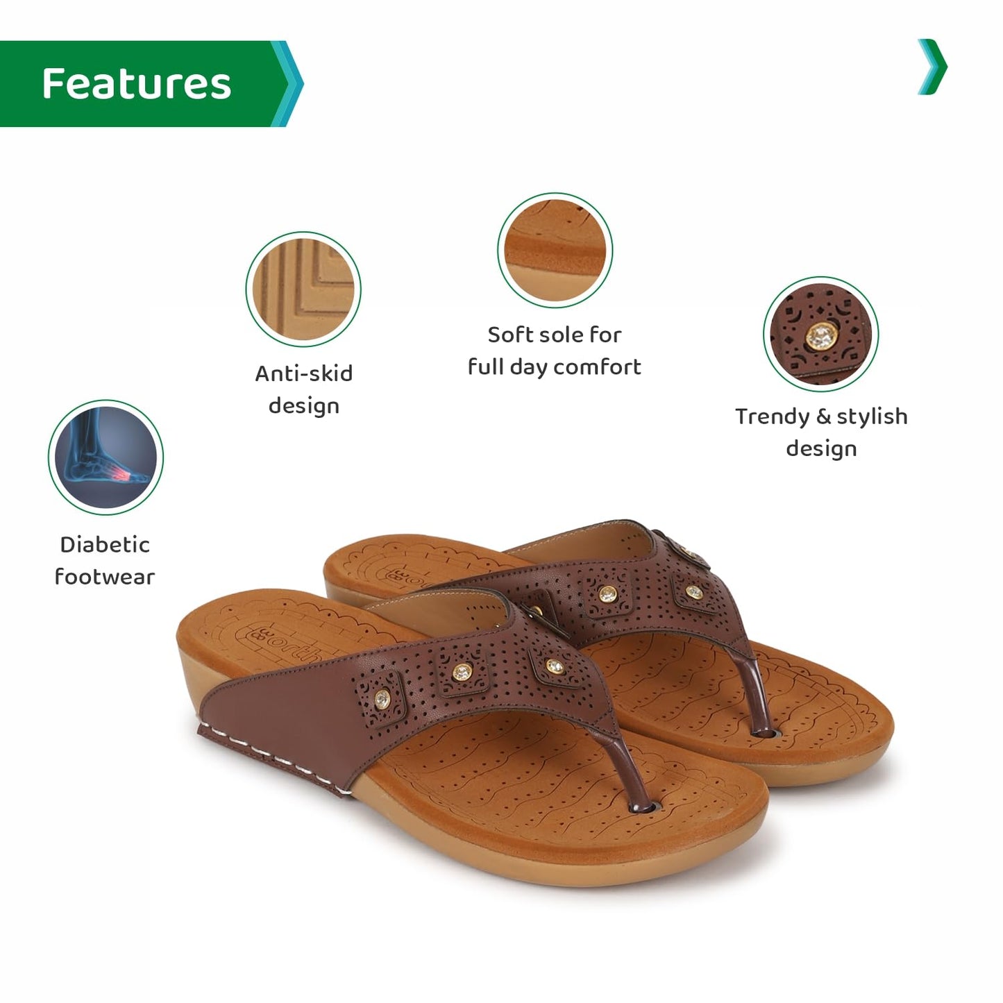 Ortho Joy Doctor Slipper For Women Fancy || Orthopedic WomenS Fashion Slipper || Comfortable Slippers For Women
