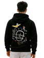 Veirdo Mens Cotton Fleece Regular Fit Hoodie Back Graphic Printed Winter Hoodies