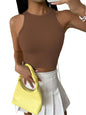 Toochki Top for Women| Crop Short Tops | Spandex | Strachable Tank Style Solid Tunics for Girls