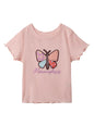 The Souled Store Metamorphosis Young Girls Round Neck Multicolor Graphic Printed Cotton T-Shirts