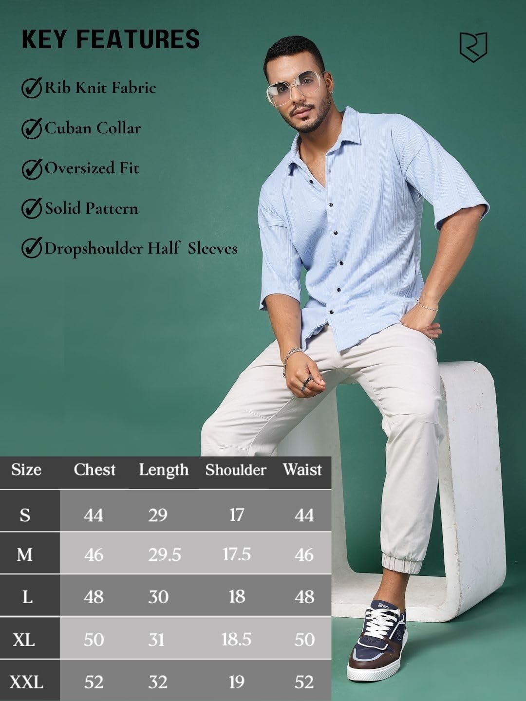 Rigo Cotton Oversized Shirts for Men | Half Sleeves Hawaiian Shirts for Men | Summer Oversized Shirts Shirt for Men | Oversized