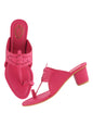 Shoetopia Classic Heeled Pink Kolhapuri For Women /Eu41