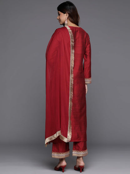Varanga Women's Cotton Straight Kurta Kurta Bottom Set Dupatta Set