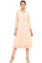 Soch Women Pink Solid 3/4 Sleeve Kurti