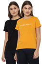 Allen Solly Women Solid Casual Cotton Crew Neck T-Shirt