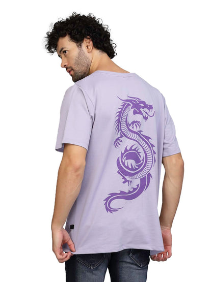 Rigo Back Printed Half Sleeves Round Neck Oversized T-Shirt for Men | Drop Shoulder T-Shirt for Men | Loose Baggy Fit T-Shirt fo