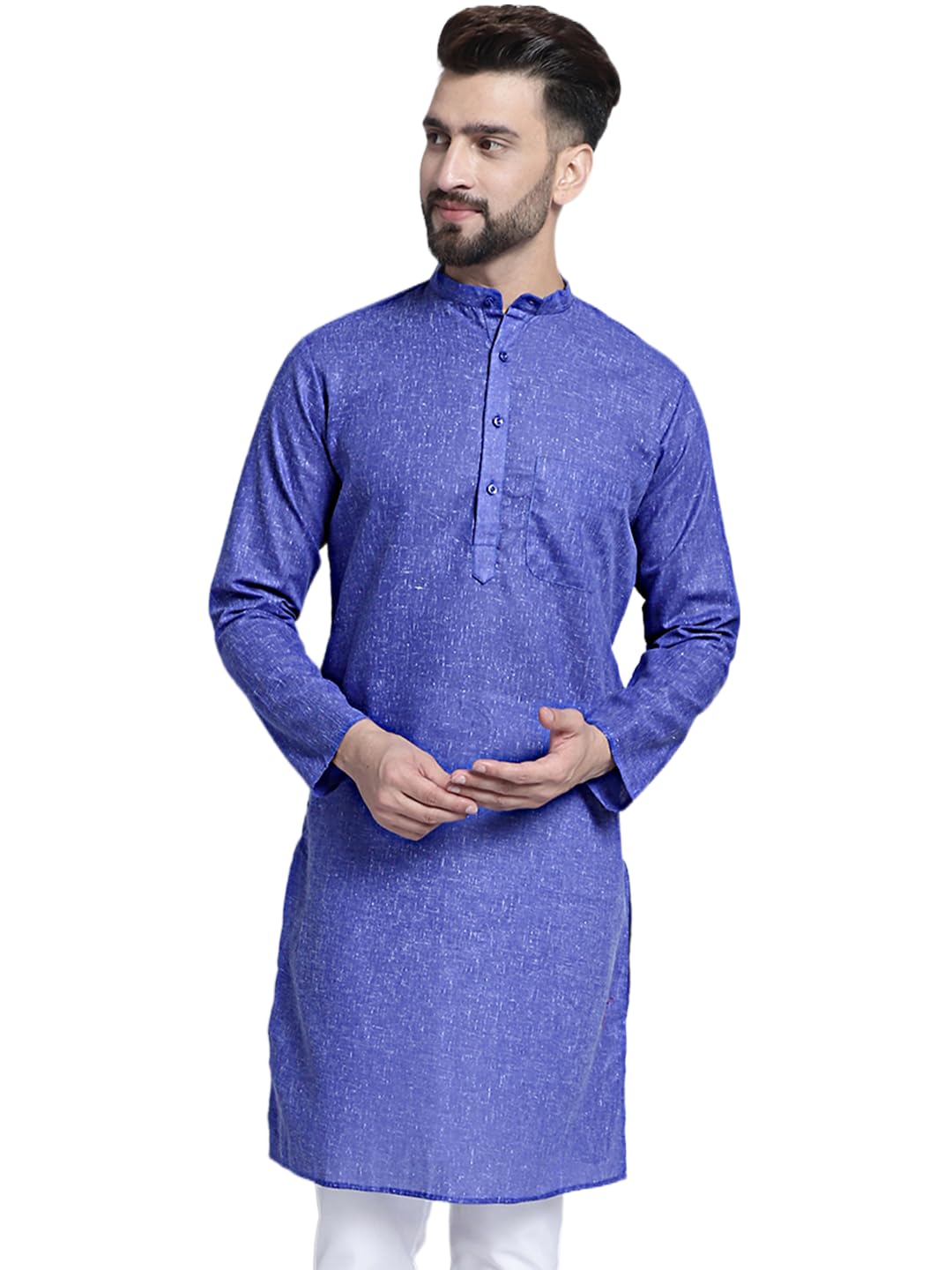 Jompers Mens Solid Pure Cotton Kurta