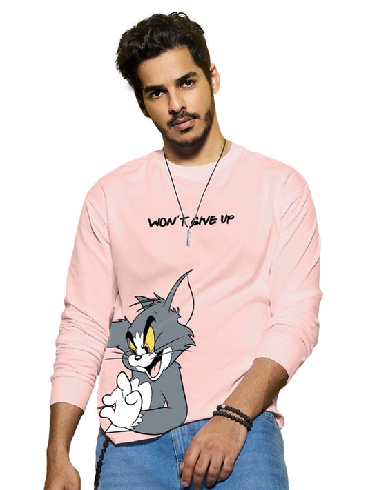 Bewakoof Cotton Men Oversized Fit T-Shirt 1194102 Pink 2XL